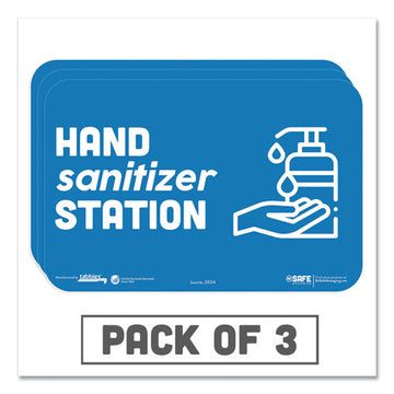 Tabbies® Besafe Messaging Education Wall Signs, 9 X 6,  "hand Sanitizer Station", 3-pack freeshipping - TVN Wholesale
